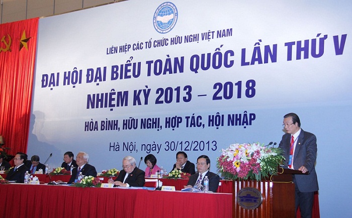 Ông Nguyễn Kim Doanh, Trưởng ban Ban Thông tin Đối ngoại phát biểu tham luận tại Đại hội.