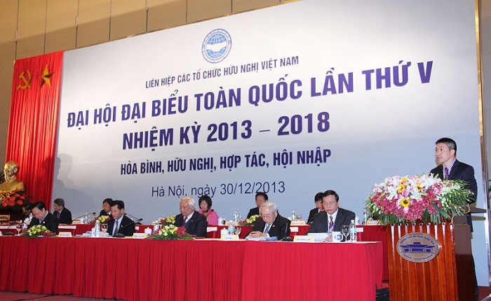 Ông Phan Anh Sơn, Phó Tổng Thư ký Liên hiệp, Trưởng ban Ban Điều phối viện trợ nhân dân phát biểu tham luận tại Đại hội.