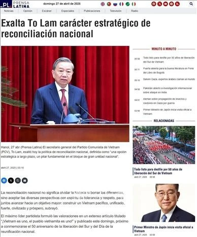 Party chief’s “Viet Nam is one” message strikes chord across Latin America