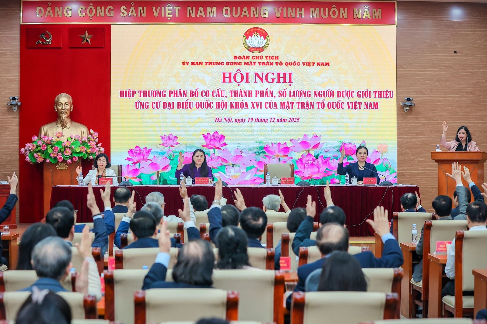 MTTQ Việt Nam hiệp thương phân bổ 25 nhân sự giới thiệu ứng cử đại biểu Quốc hội khóa XVI